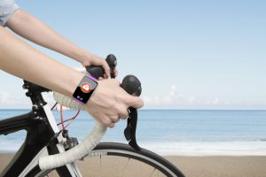 Wearable tech watch for biking